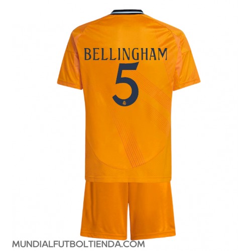 Camiseta Real Madrid Jude Bellingham #5 Segunda Equipación Replica 2024-25 para niños mangas cortas (+ Pantalones cortos)